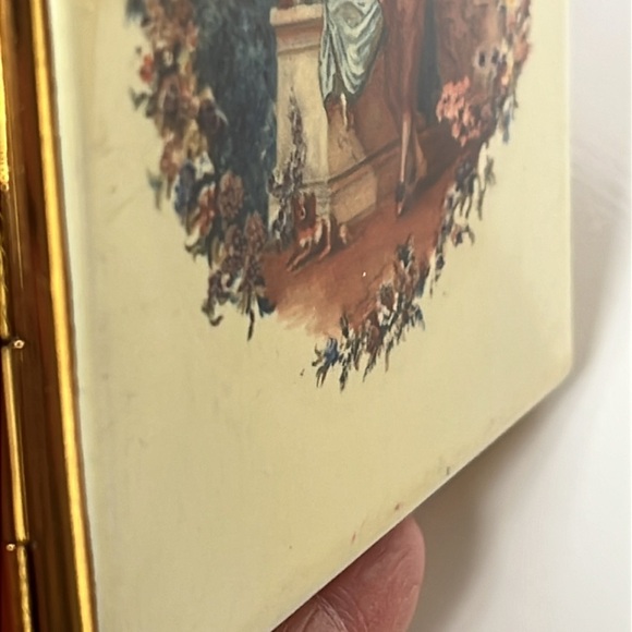 Colibri Compact Card Cigarette Case Courting Couples Park Lane Gold England - Picture 14 of 15